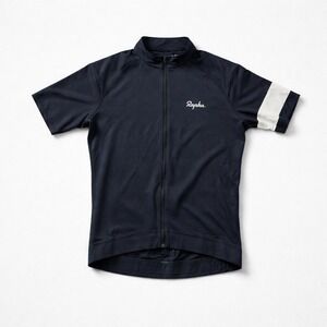 Rapha Core Cycling Jersey Mens Medium Black Short Sleeve Full Zip Bike Shirt